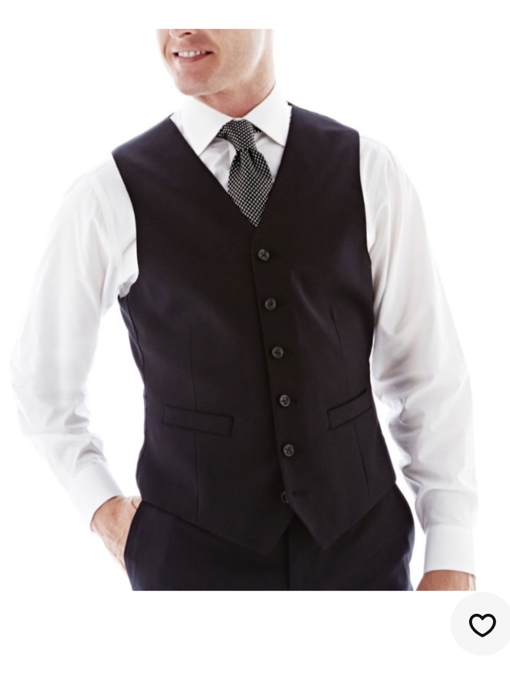 Stafford Essential Classic Fit Men's Black Dress Vest - Men’s M